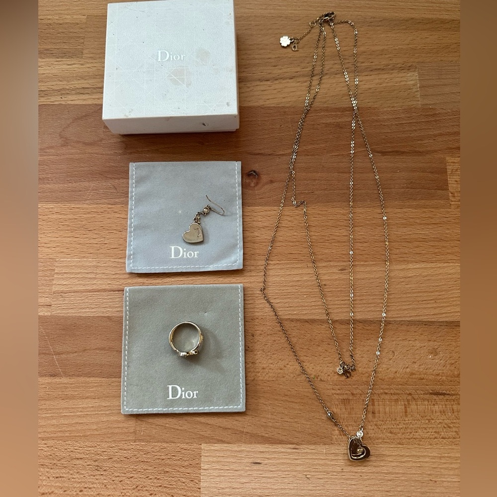 Christian Dior necklace, ring and earring set